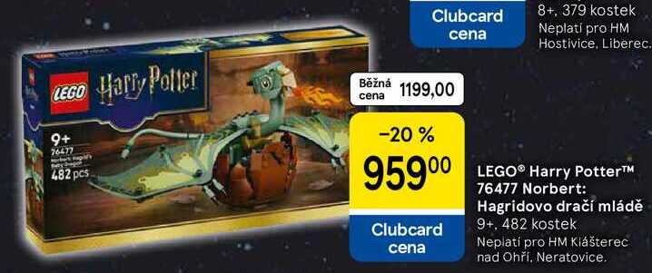 LEGO® Harry Potter™ 76477 Norbert: Hagridovo dračí mládě 9+, 482 kostek  