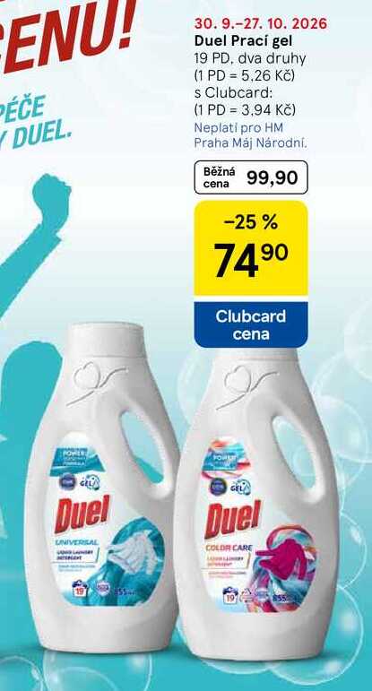Duel Prací gel, 19 PD, dva druhy 