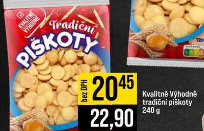 Kvalitně Výhodně tradiční piškoty 240 g 