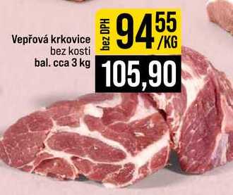 Vepřová krkovice bez kosti bal. cca 3 kg 1kg