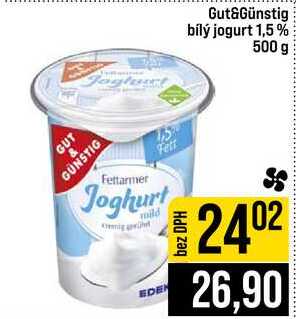 Gut&Günstig bílý jogurt 1,5% 500 g