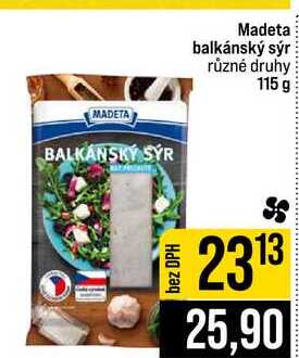 Madeta balkánský sýr různé druhy 115 g 