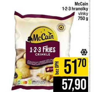 McCain 1-2-3 hranolky vinky 750 g