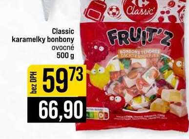 Classic karamelky bonbony ovocné 500 g