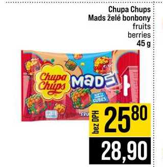 Chupa Chups Mads želé bonbony fruits berries 45 g