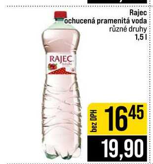 Rajec ochucená pramenitá voda různé druhy 1,5l