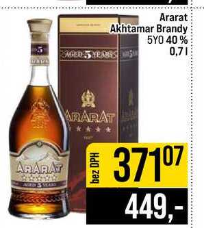 Ararat Akhtamar Brandy 5YO 40% 0,7l