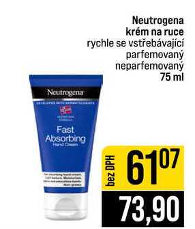 Neutrogena krém na ruce rychle se vstřebávající parfemovaný neparfemovaný 75 ml