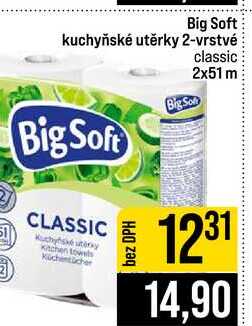 Big Soft kuchyňské utěrky 2-vrstvé classic 2x51 m 