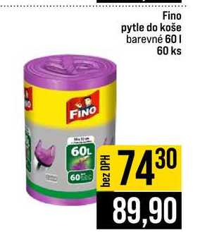 Fino pytle do koše barevné 60l 60 ks