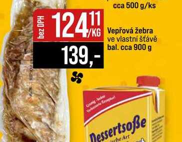 Vepřová žebra ve vlastní šťávě bal. cca 900 g  