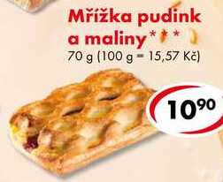 Mřížka pudink a maliny, 70 g  