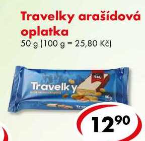 Travelky arašídová oplatka, 50 g