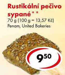 Rustikální pečivo sypané, 70 g