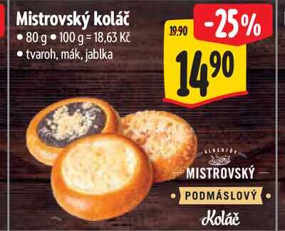 Mistrovský koláč 80 g 