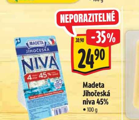   Madeta Jihočeská niva 45% 100 g 