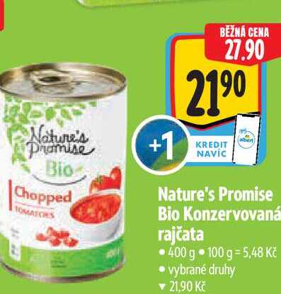   Nature's Promise Bio Konzervovaná rajčata 400 g 