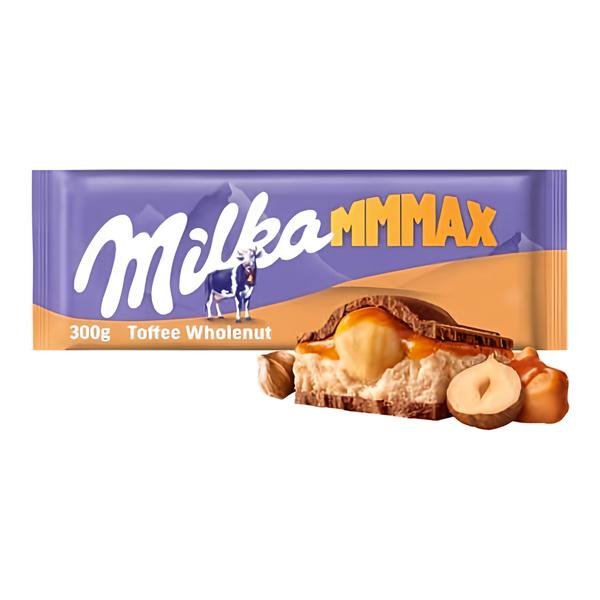 Milka čokoláda Mmmax Toffee Whole Nuts mléčná s oříšky a karamelem