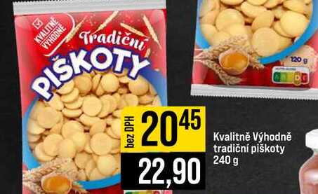 Kvalitně Výhodně tradiční piškoty 240g