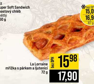 La Lorraine mřížka s párkem a ljutenicí 72 g