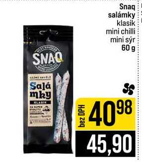 Snaq salámky klasik mini chilli mini sýr 60 g