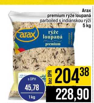 Arax premium rýže loupaná parboiled s indiánskou 5 kg 