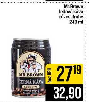 Mr.Brown ledová káva různé druhy 240 ml