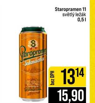 Staropramen 11 světlý ležák 0,5l