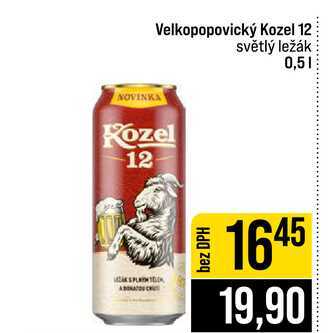 Velkopopovický Kozel 12 světlý ležák 0,5l