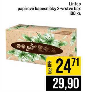 Linteo papírové kapesníčky 2-vrstvé box 100 ks