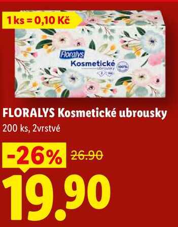 FLORALYS Kosmetické ubrousky, 200 ks