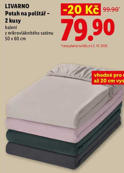 LIVARNO Potah na polštář - 2 kusy  