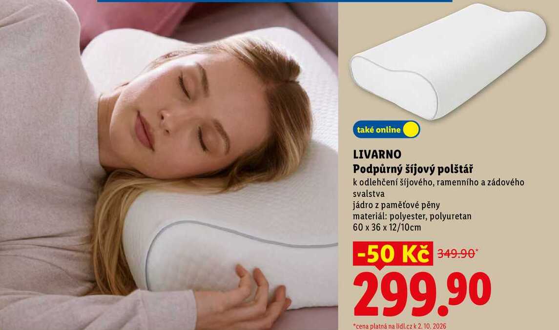 LIVARNO Podpůrný šíjový polštář
