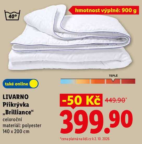 LIVARNO Přikrývka „Brilliance"