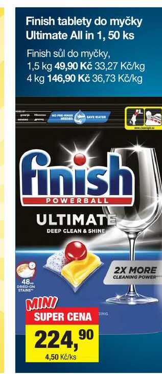 Finish tablety do myčky Ultimate All in 1, 50 ks