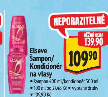  ELSEVE Šampon 400 ml/ Kondicionér na vlasy 300 ml 