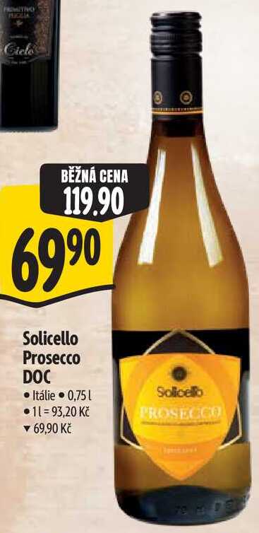 Solicello Prosecco DOC, 0,75 l