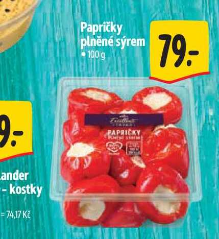 Papričky plněné sýrem 100 g