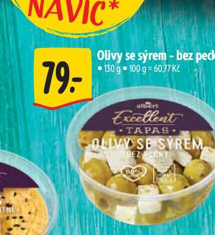 Olivy se sýrem - bez pecky 130 g