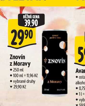 Znovín z Moravy 250 ml
