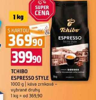 TCHIBO ESPRESSO STYLE 1000 g káva zrnková vybrané druhy