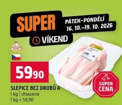 SLEPICE BEZ DROBŮ A 1 kg chlazená