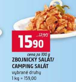 ZBOJNICKÝ SALÁT CAMPING SALÁT vybrané druhy 100g