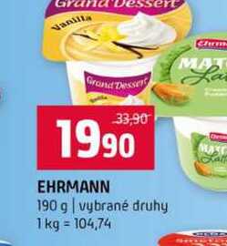 EHRMANN 190 g vybrané druhy