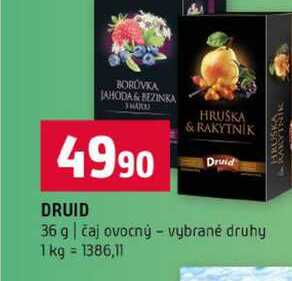 DRUID 36 g čaj ovocný vybrané druhy