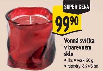 Vonná svíčka v barevném skle 
