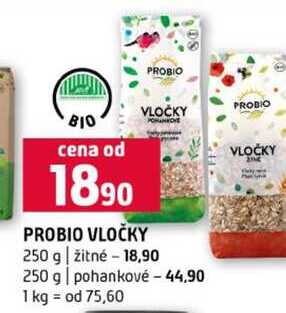 PROBIO VLOČKY 250 g žitné 250 g pohankové 