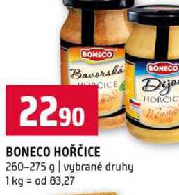 BONECO HOŘČICE 260-275 g vybrané druhy