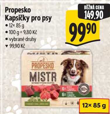 Propesko Kapsičky pro psy, 12x 85 g