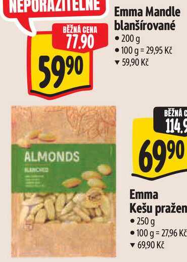 Emma Mandle blanšírované, 200 g